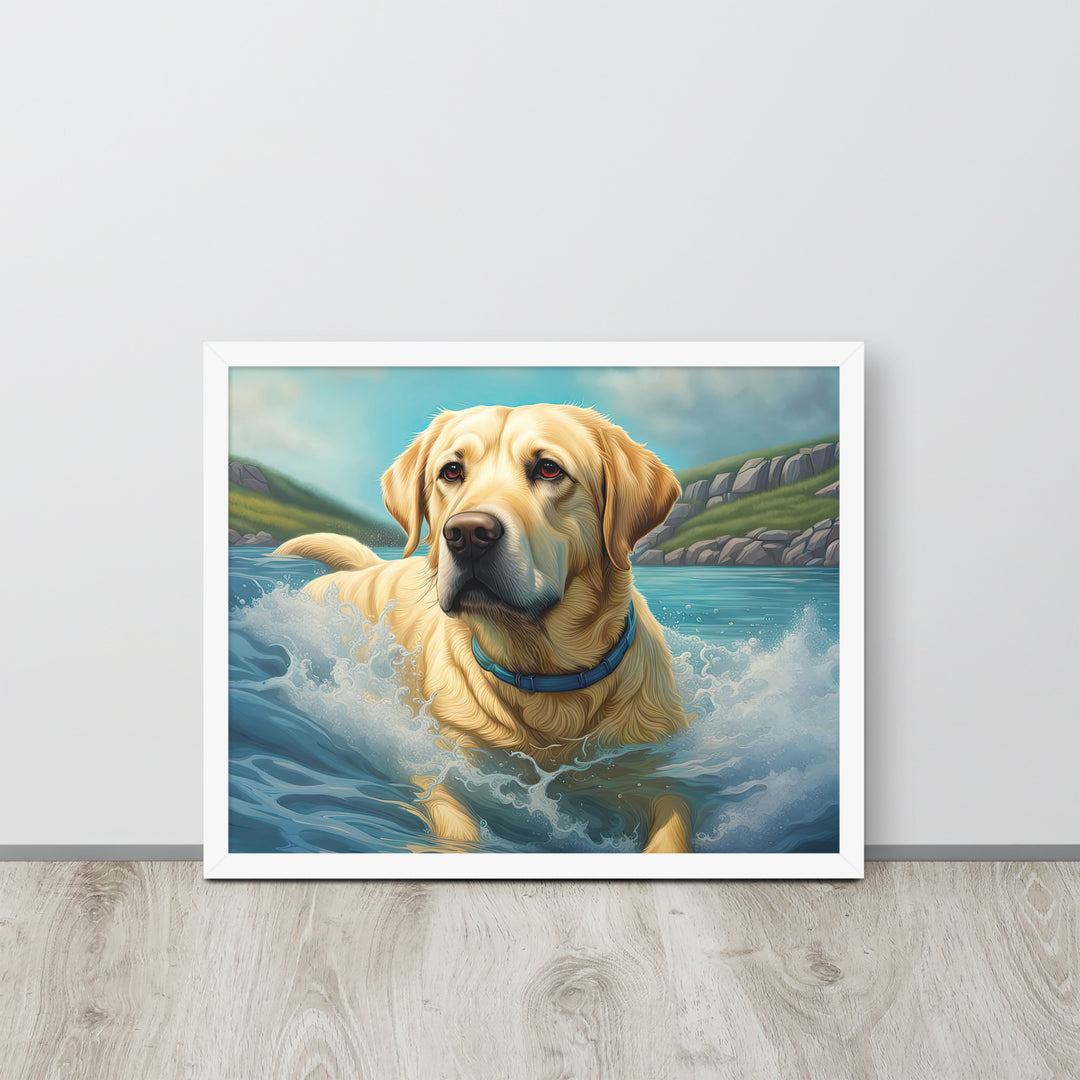 Framed poster-Labrador Retriever V2