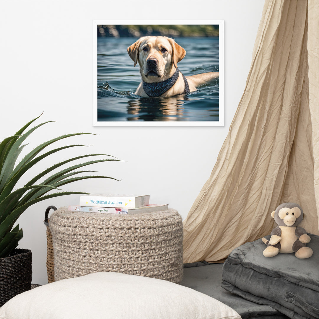 Framed poster-Labrador Retriever V3