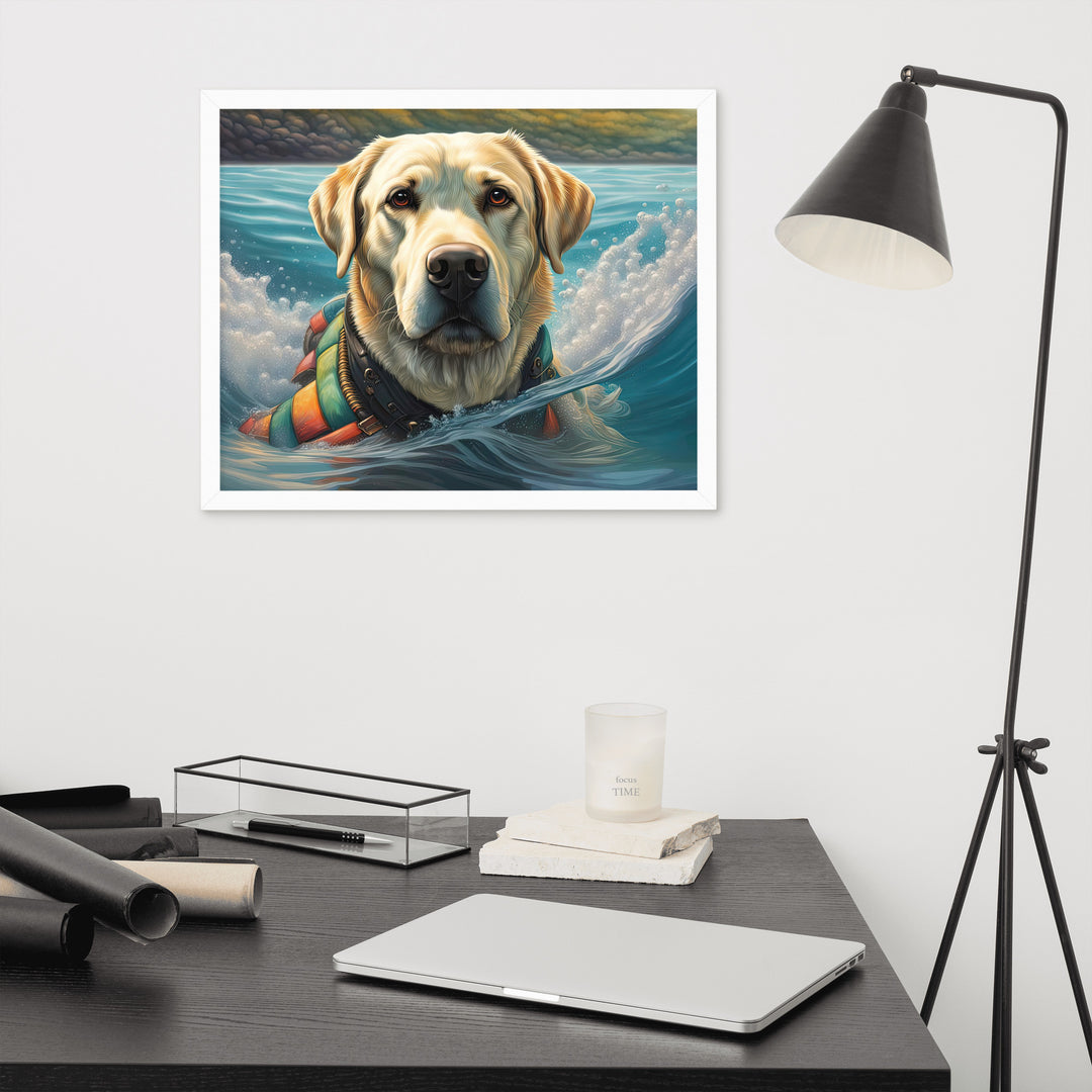 Framed poster-Labrador Retriever V4