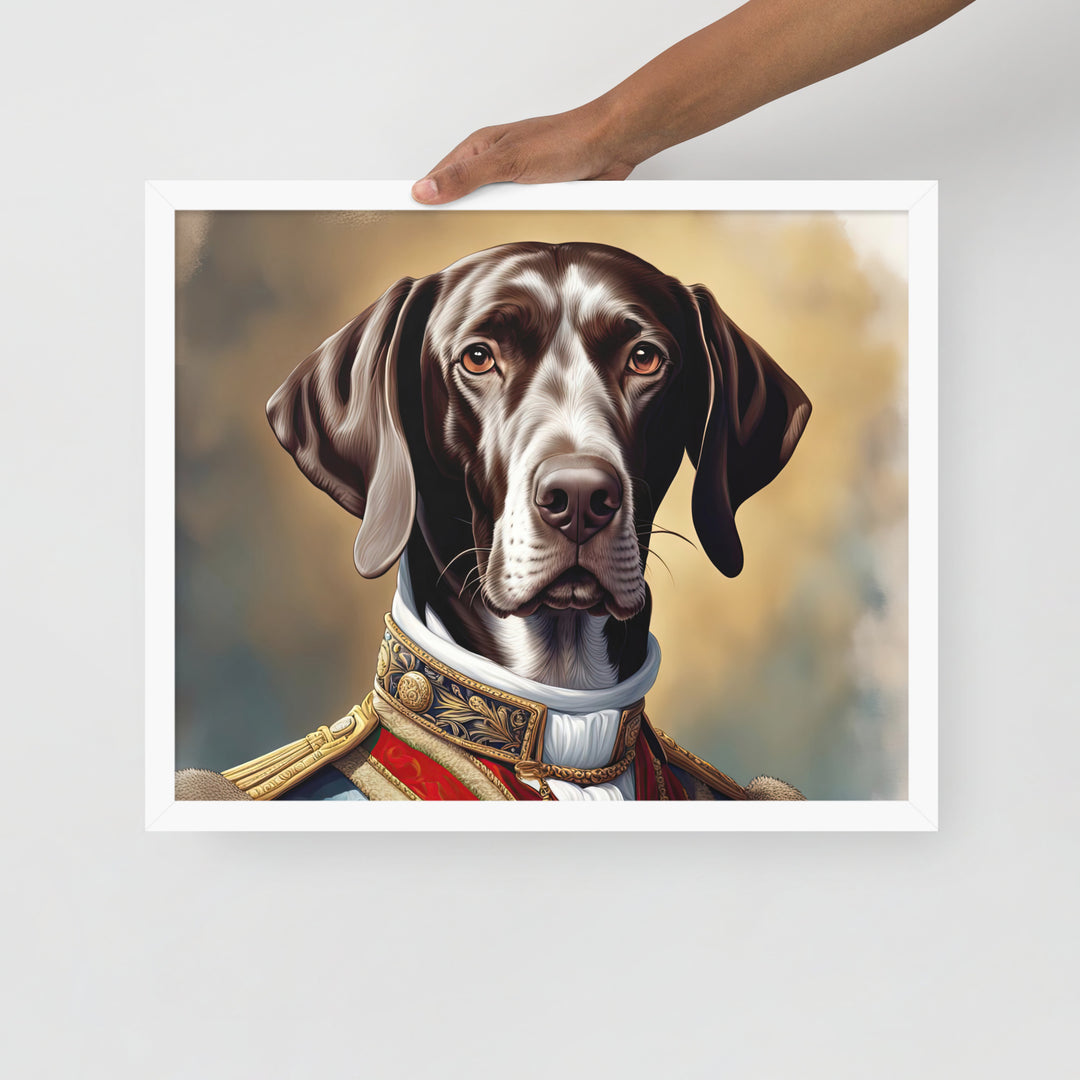 German Shorthaired Pointer- Framed poster v4