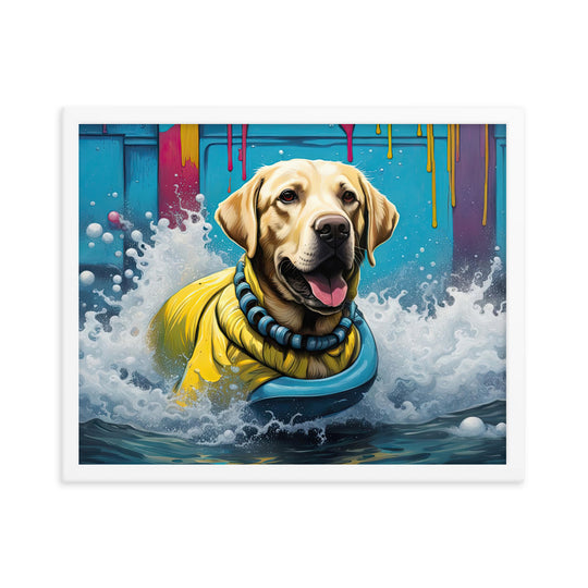 Framed poster-Labrador Retriever