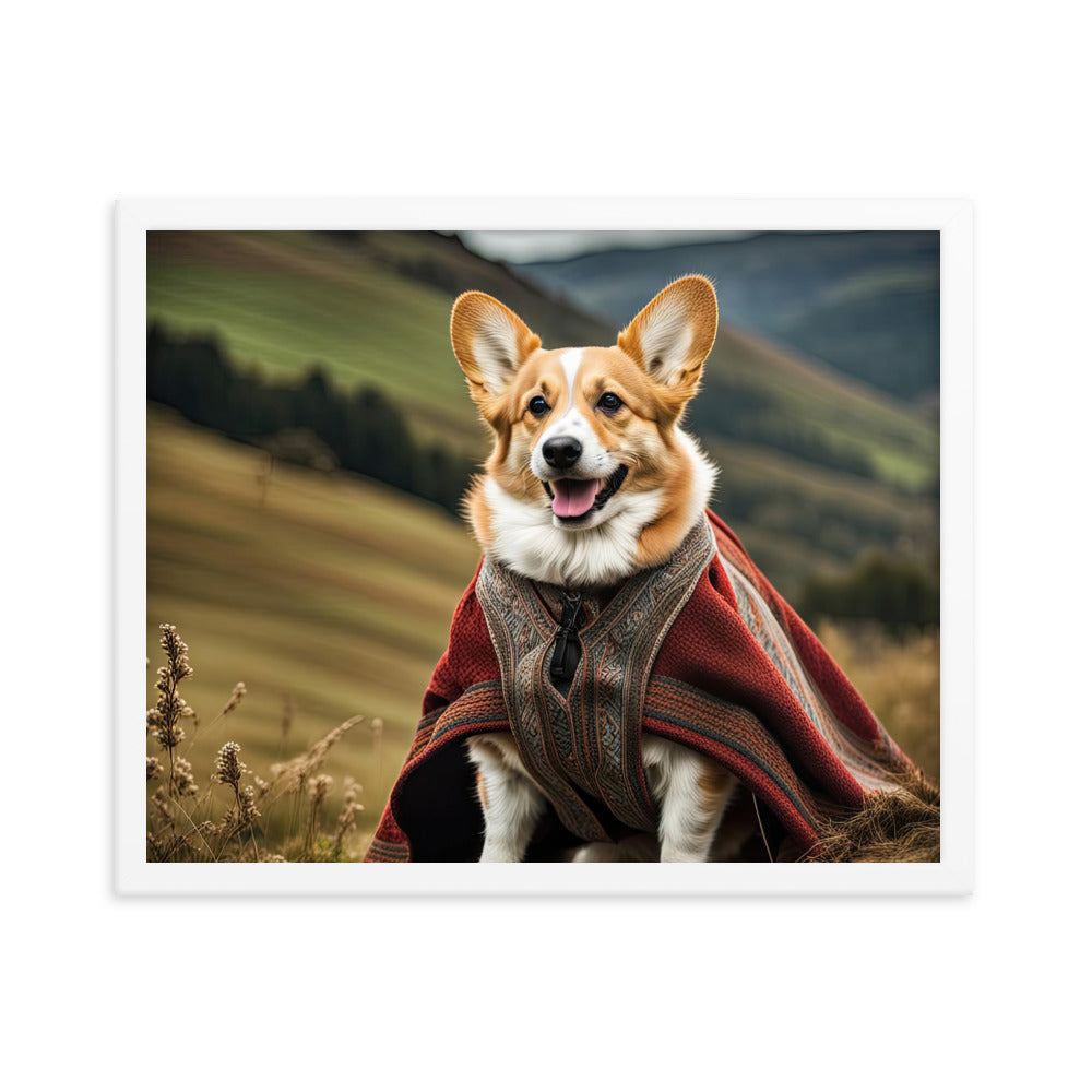 Pembroke Welsh Corgi- Framed poster v4