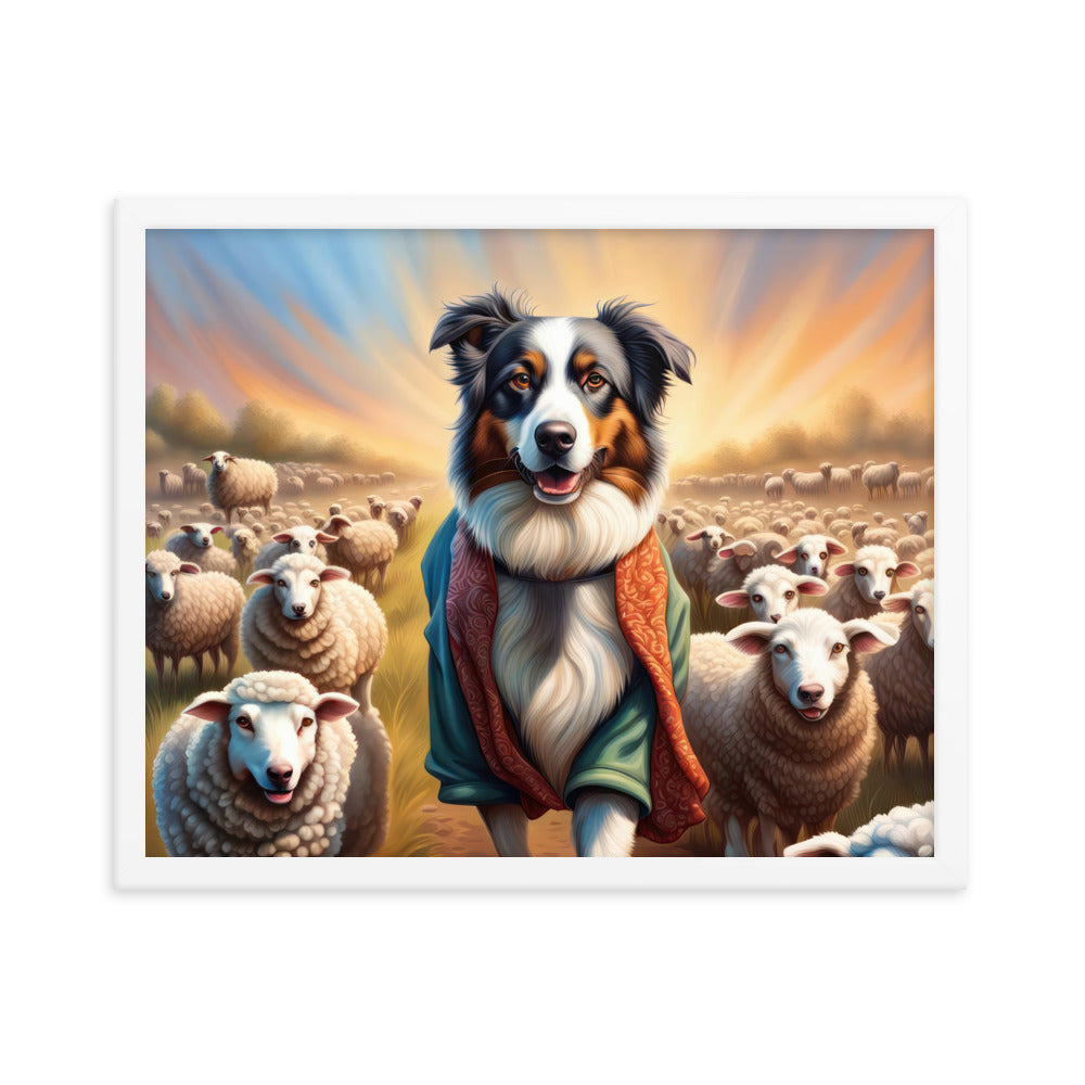 Australian Shepherd- Framed poster