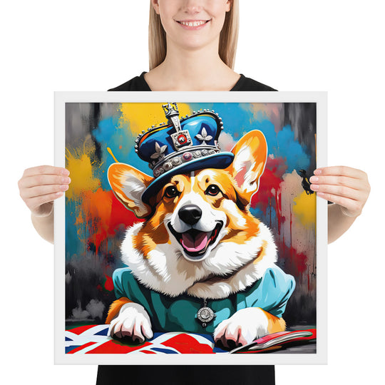 Pembroke Welsh Corgi- Framed poster v2