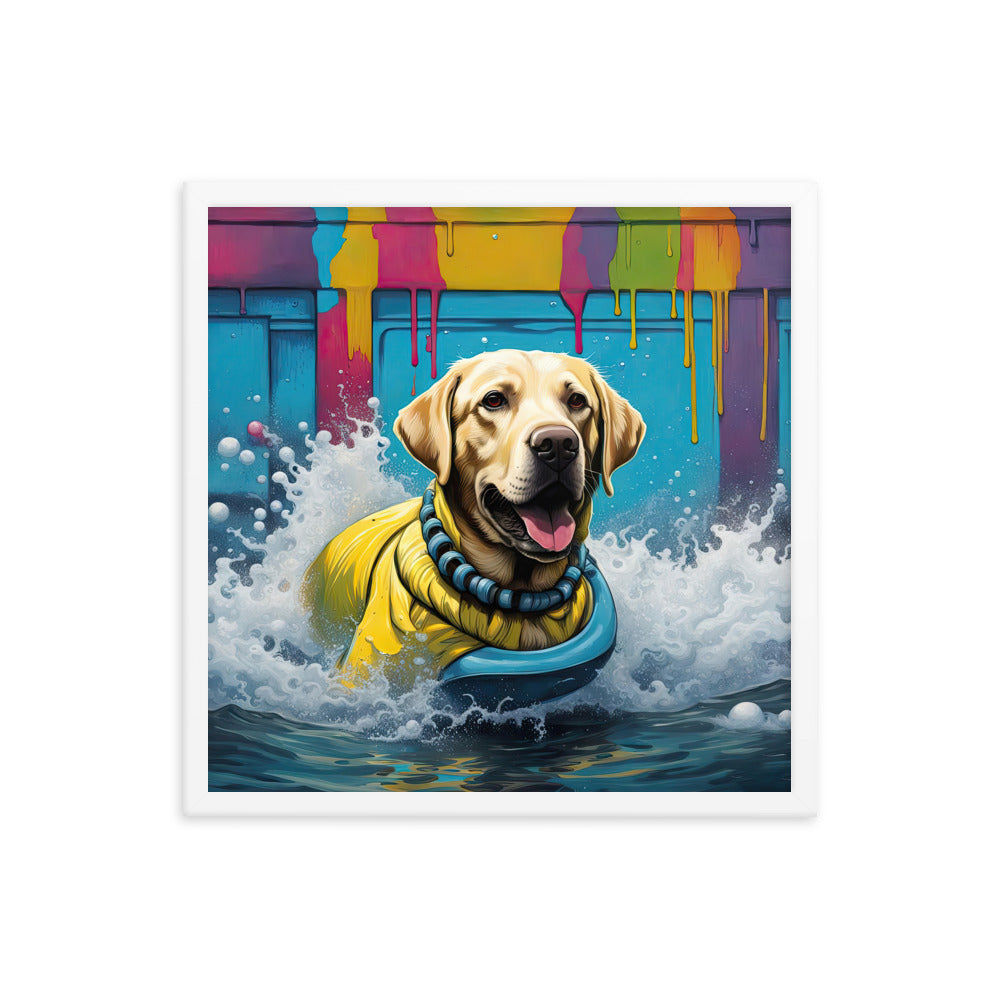 Framed poster-Labrador Retriever