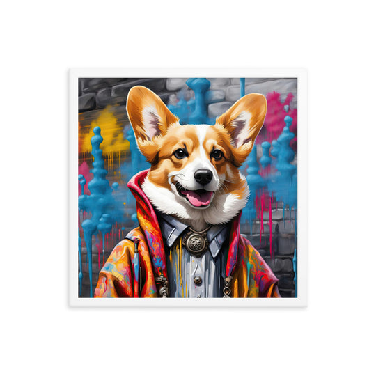 Pembroke Welsh Corgi- Framed poster v5
