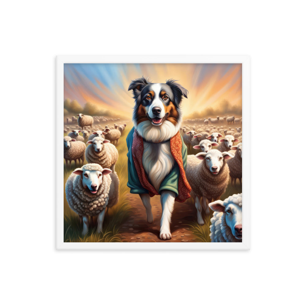 Australian Shepherd- Framed poster