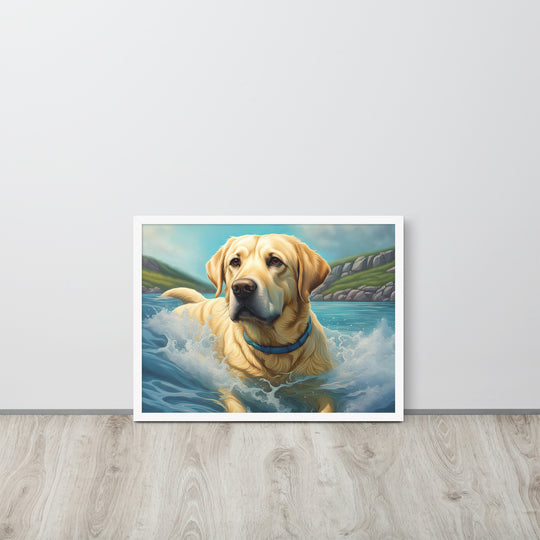 Framed poster-Labrador Retriever V2