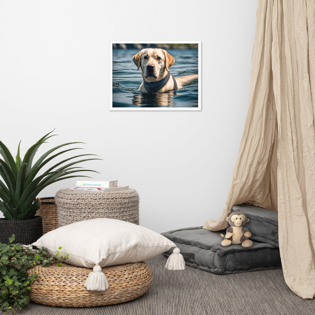 Framed poster-Labrador Retriever V3