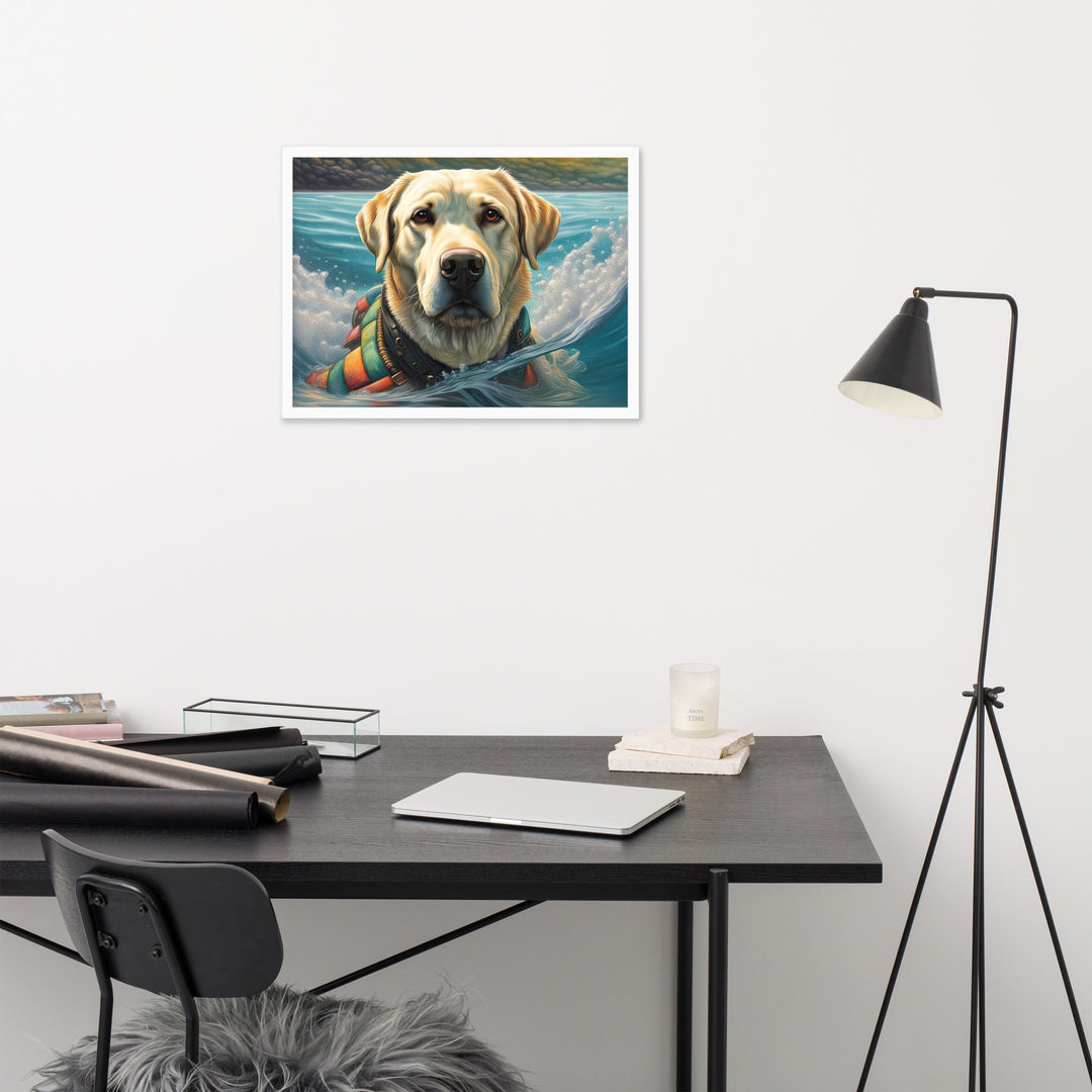 Framed poster-Labrador Retriever V4