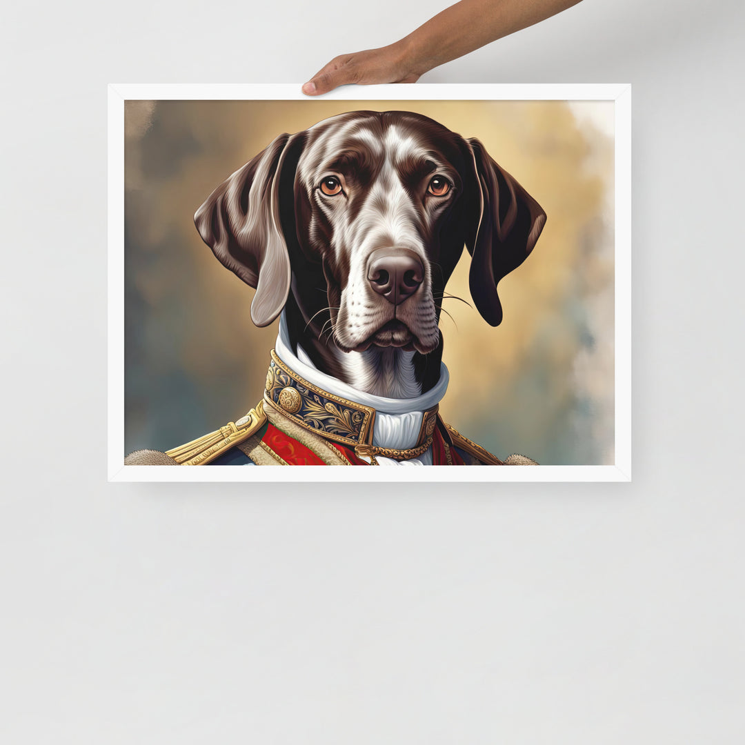 German Shorthaired Pointer- Framed poster v4