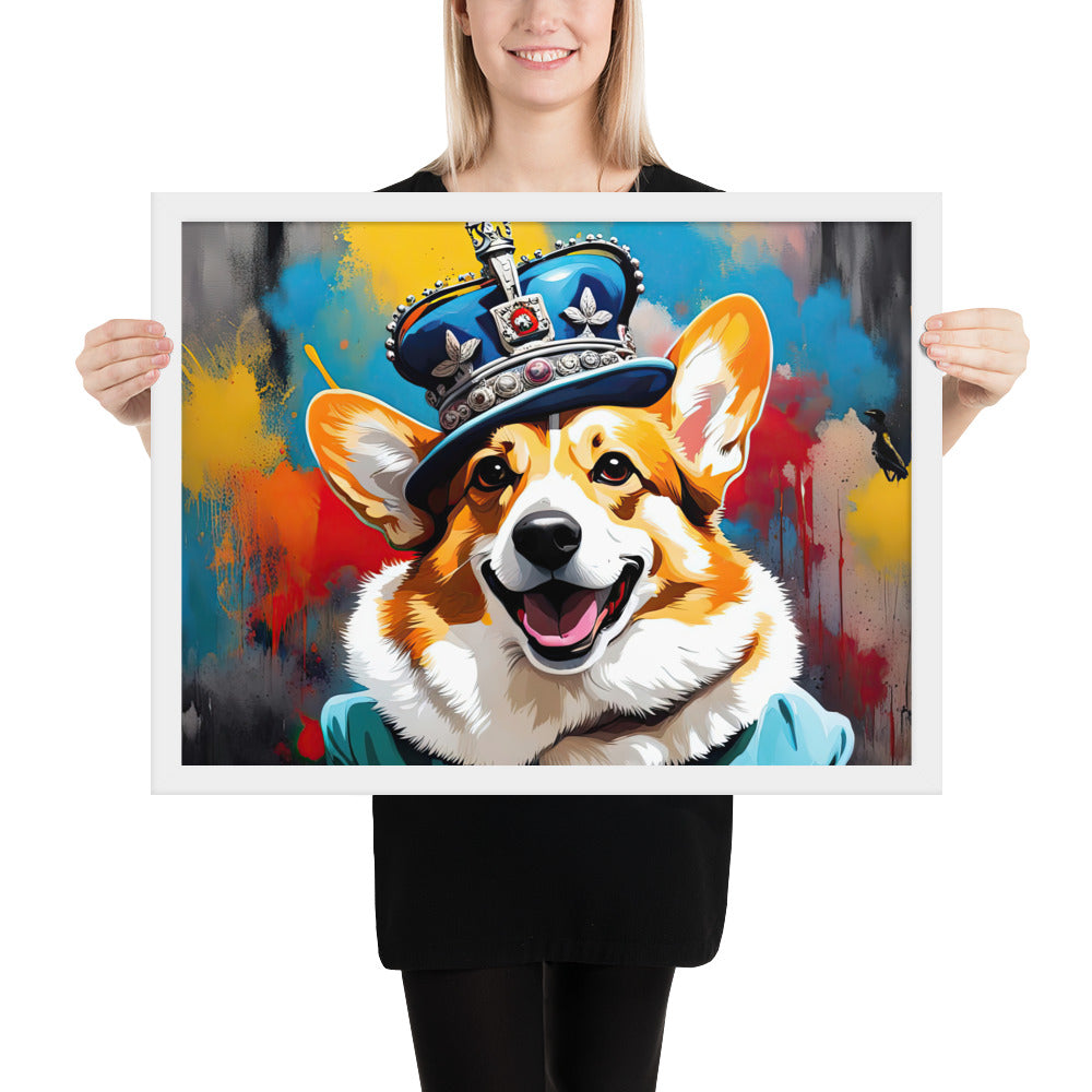 Pembroke Welsh Corgi- Framed poster v2