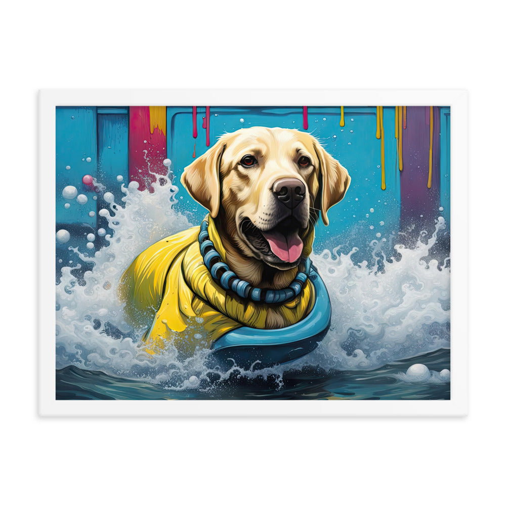 Framed poster-Labrador Retriever