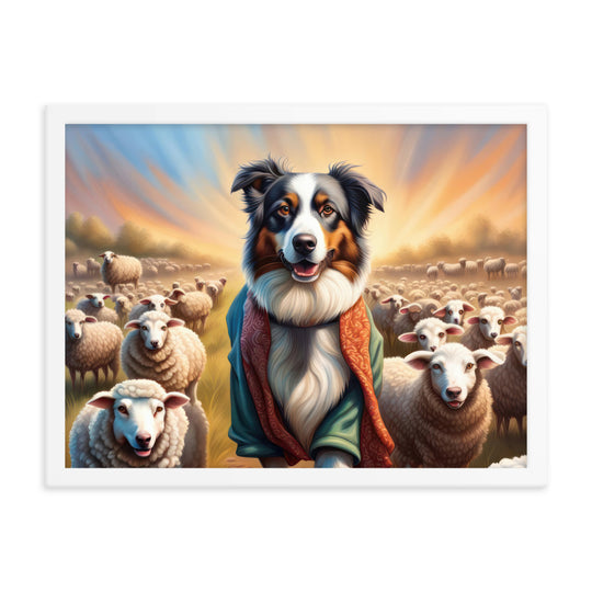 Australian Shepherd- Framed poster