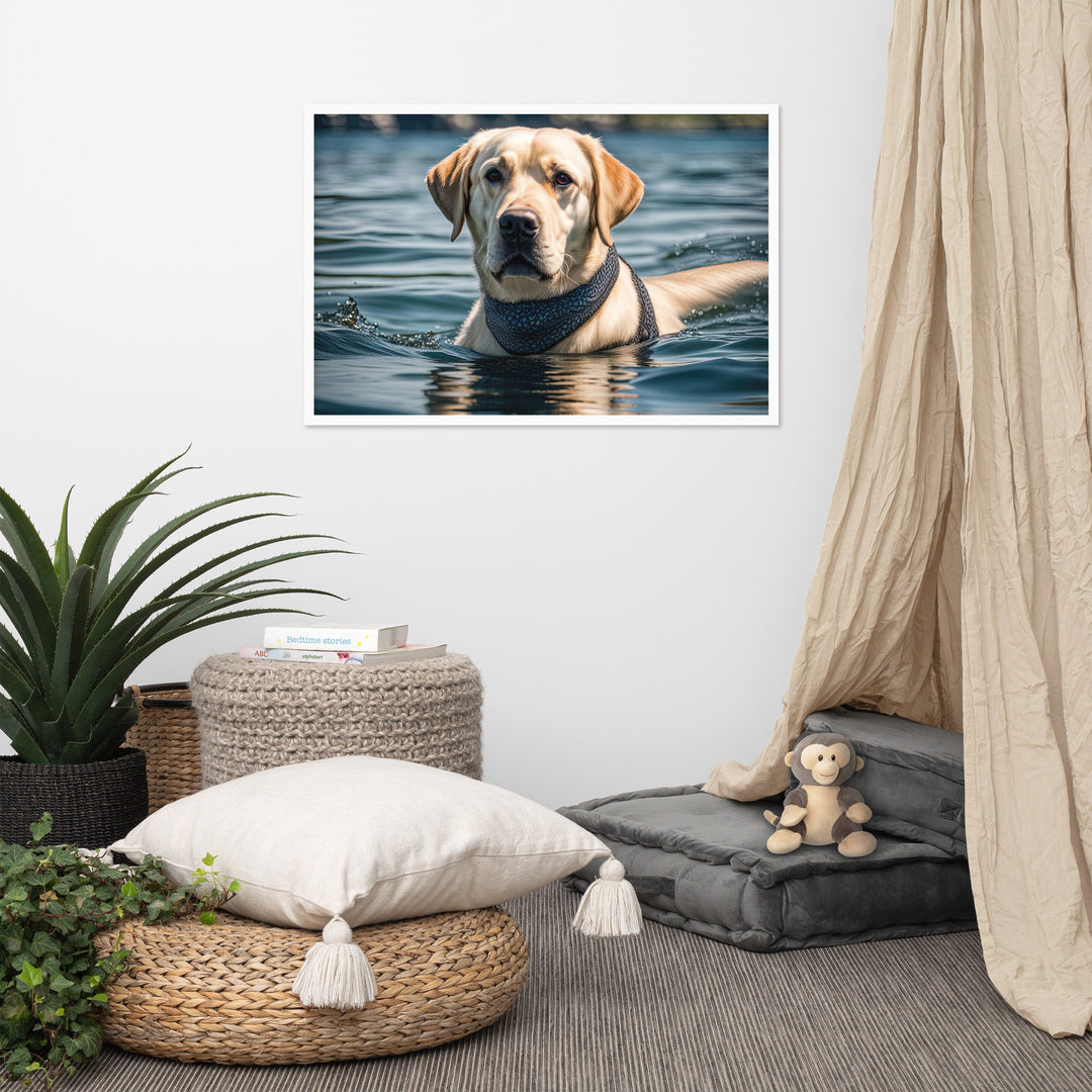 Framed poster-Labrador Retriever V3