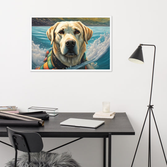 Framed poster-Labrador Retriever V4