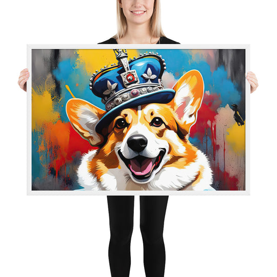 Pembroke Welsh Corgi- Framed poster v2