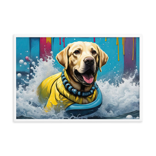 Framed poster-Labrador Retriever