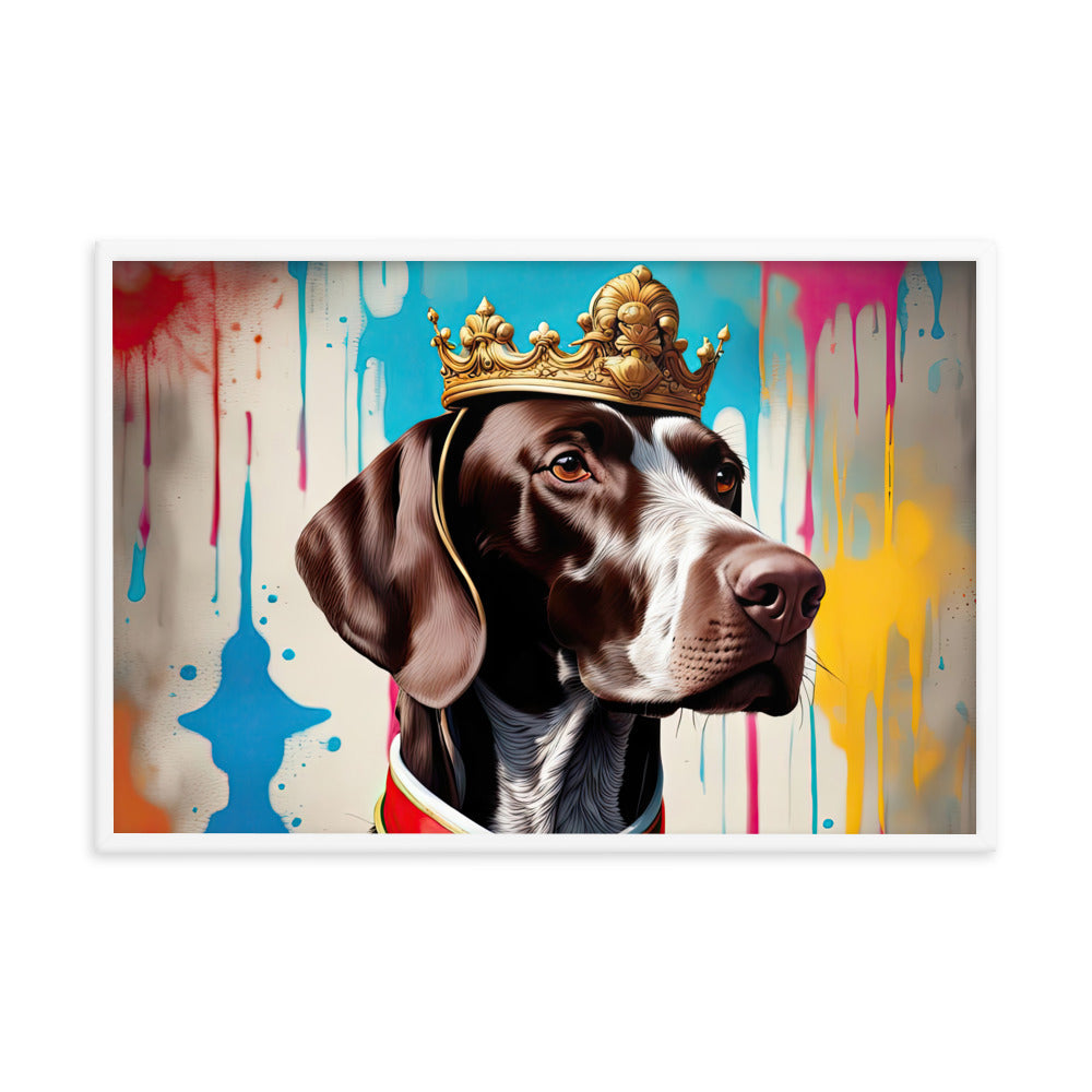 German Shorthaired Pointer- Framed poster