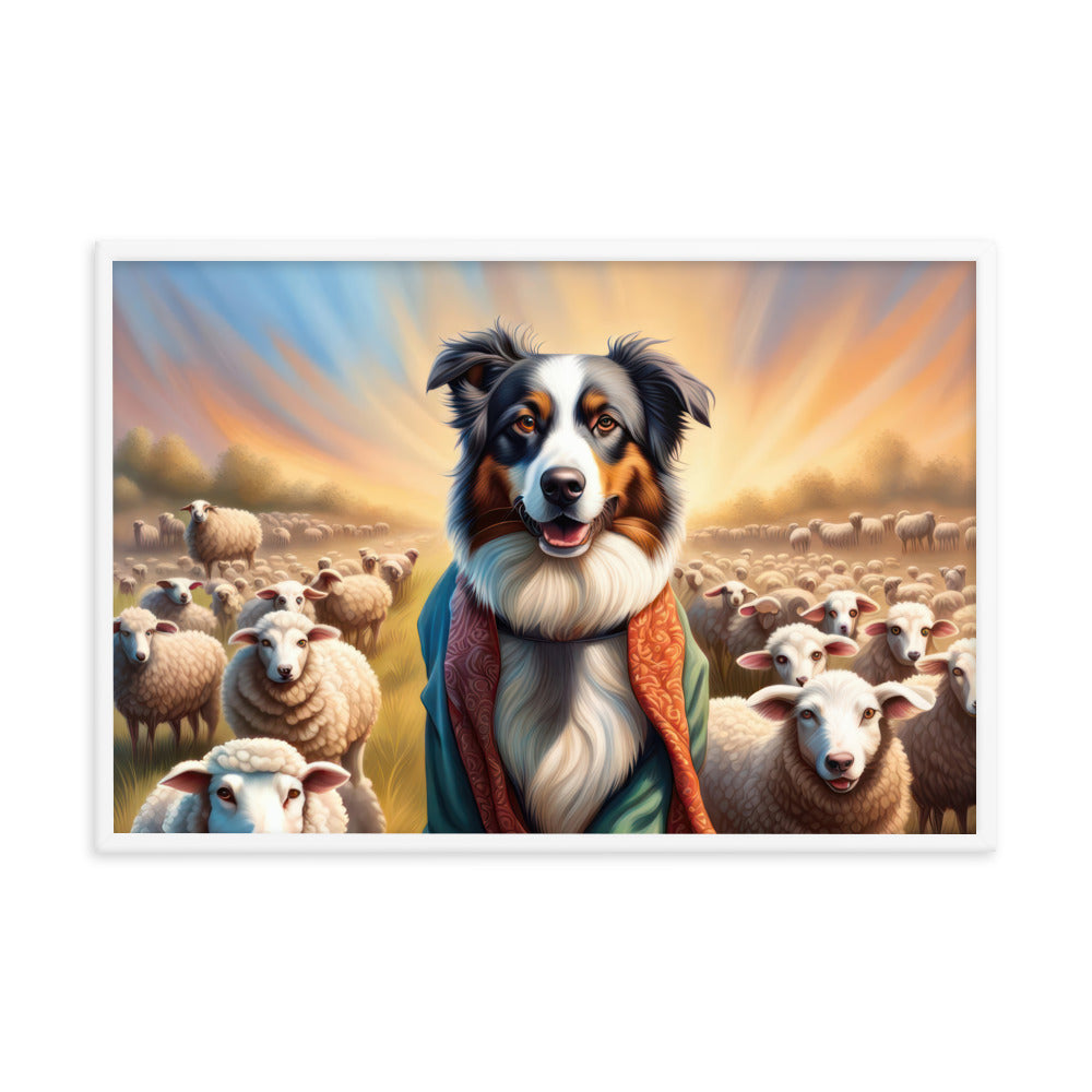 Australian Shepherd- Framed poster