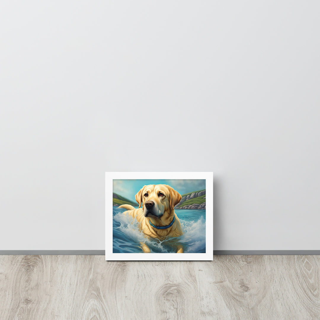 Framed poster-Labrador Retriever V2