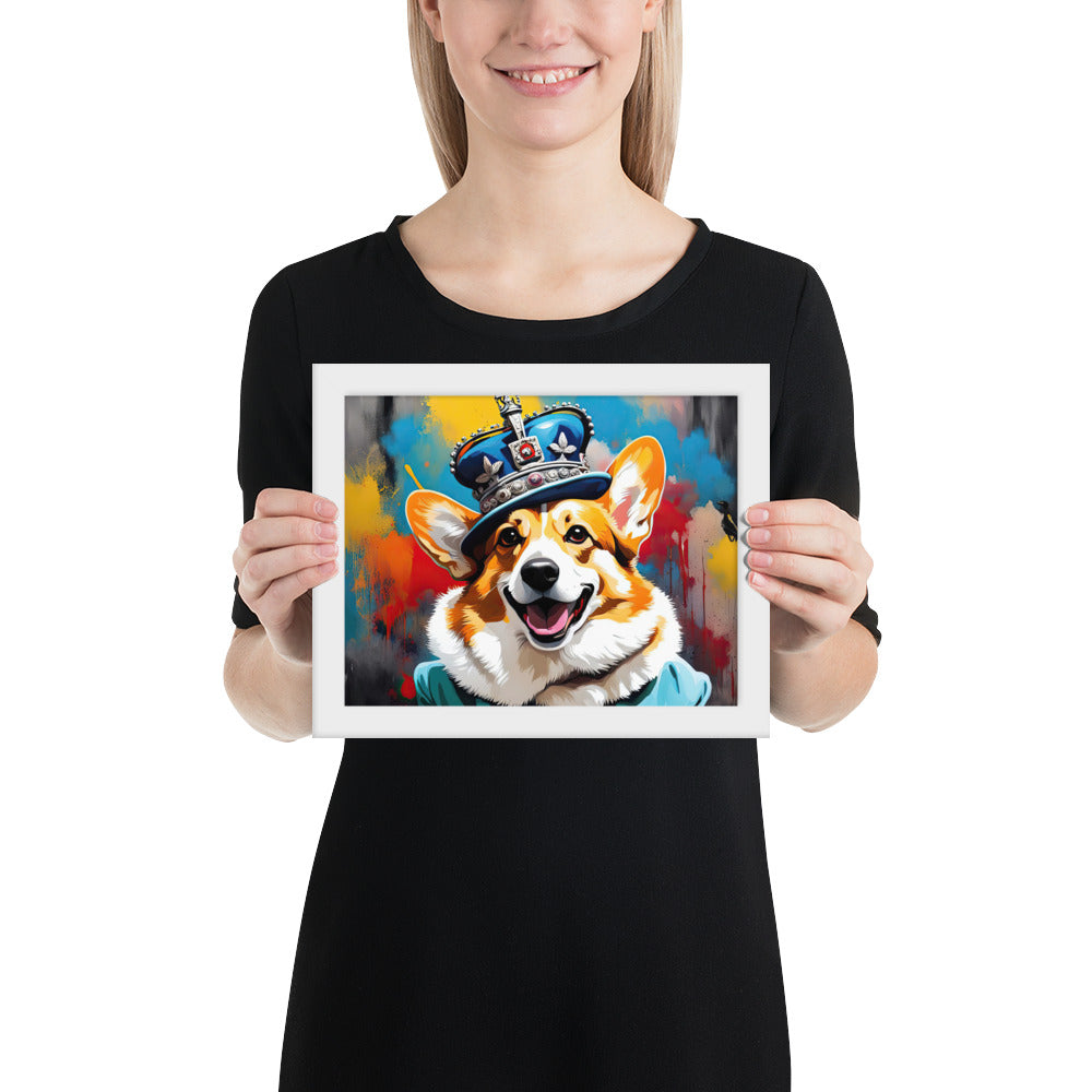 Pembroke Welsh Corgi- Framed poster v2