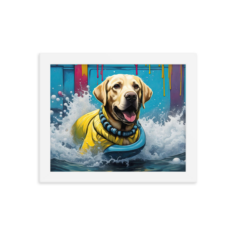 Framed poster-Labrador Retriever