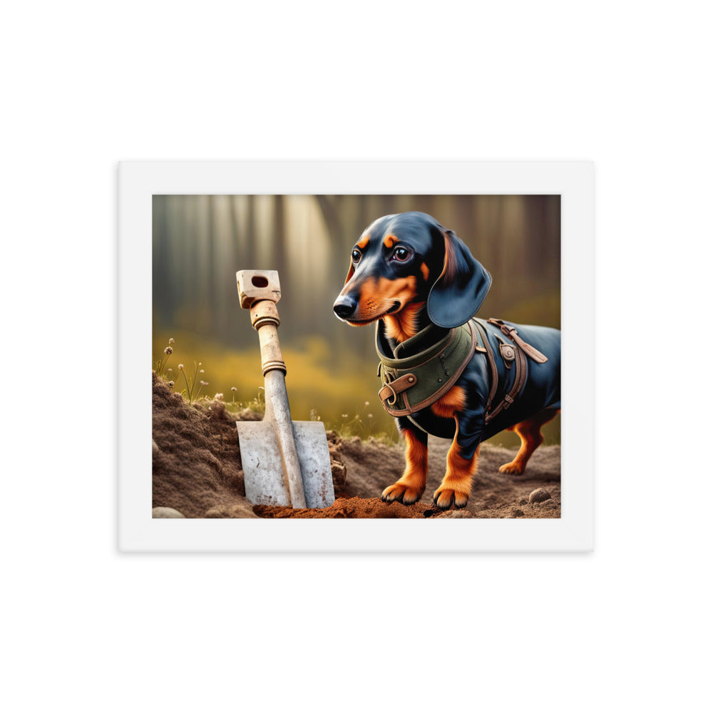 Dachshund- Framed poster v4