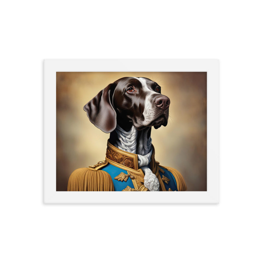 German Shorthaired Pointer- Framed poster v2