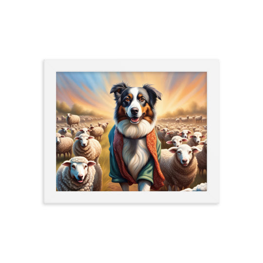 Australian Shepherd- Framed poster