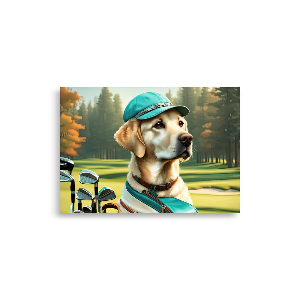 Poster-Labrador Retriever Golfer V10