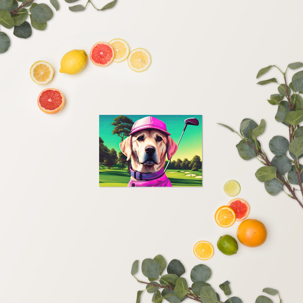 Poster-Labrador Retriever Golfer V16