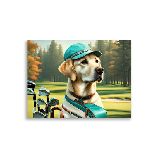 Poster-Labrador Retriever Golfer V10