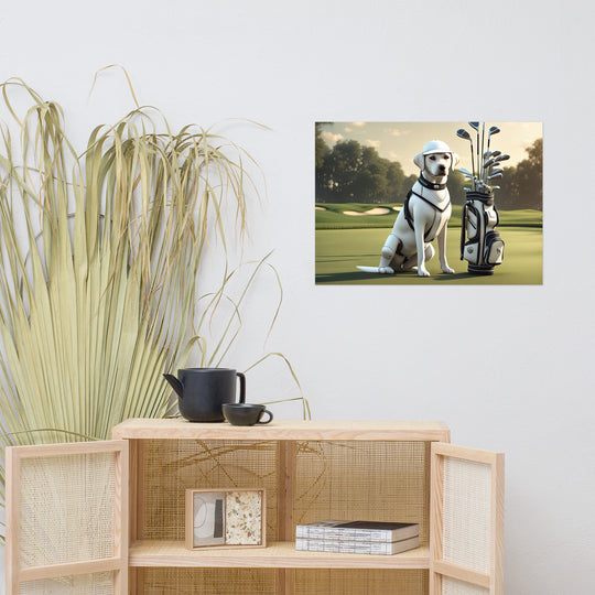 Poster-Labrador Retriever Golfer V6