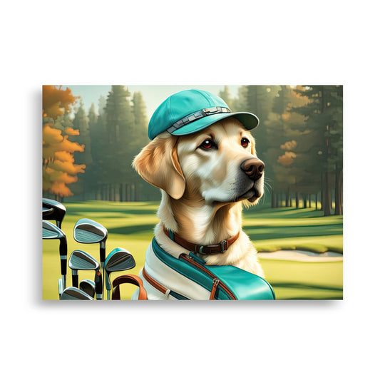 Poster-Labrador Retriever Golfer V10