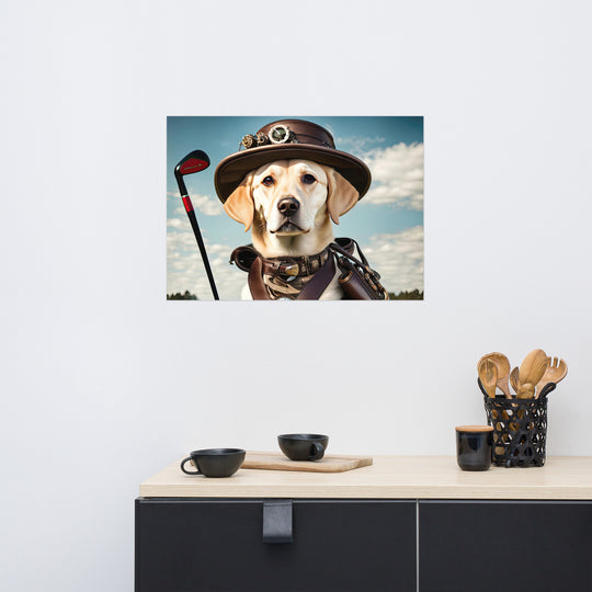 Poster-Labrador Retriever Golfer V20