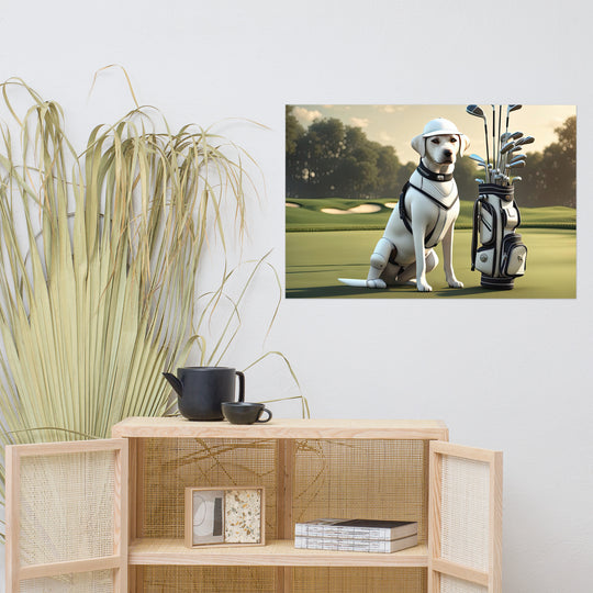 Poster-Labrador Retriever Golfer V6