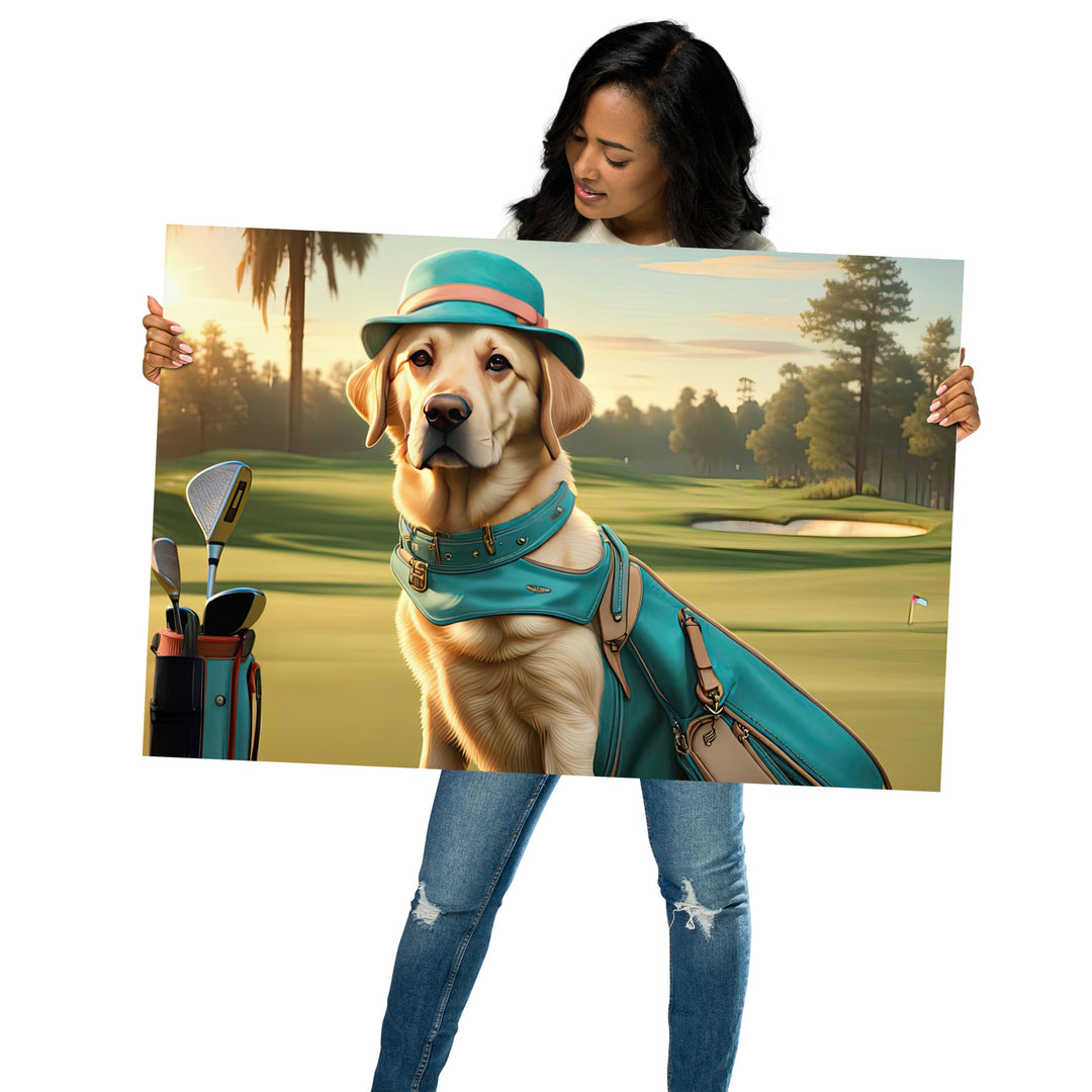 Poster-Labrador Retriever Golfer V12