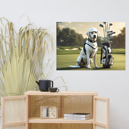 Poster-Labrador Retriever Golfer V6