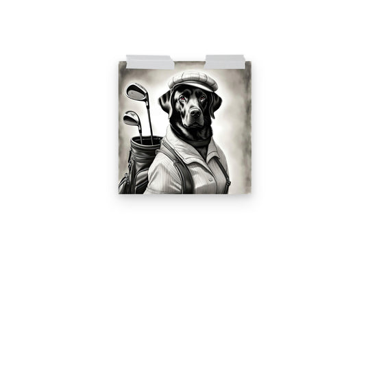 Poster-Labrador Retriever Golfer V11