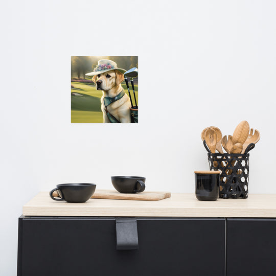 Poster-Labrador Retriever Golfer V5