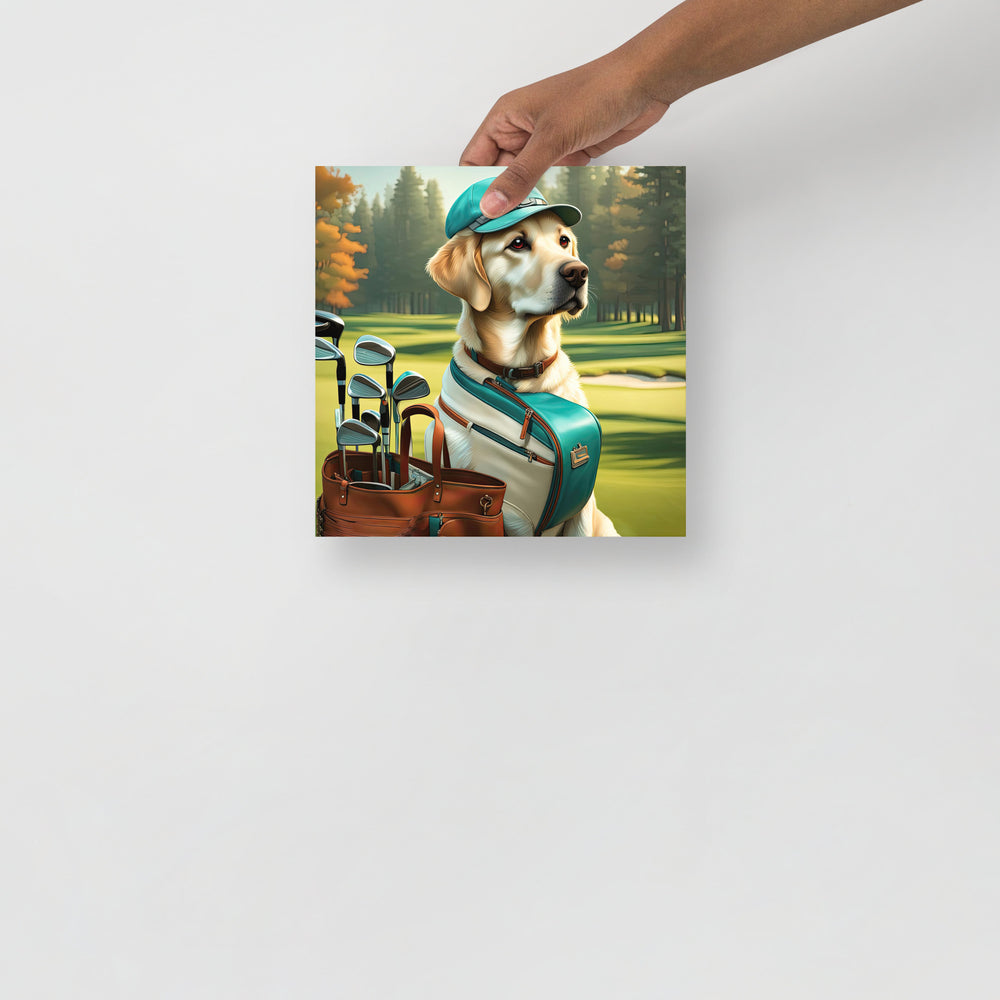 Poster-Labrador Retriever Golfer V10