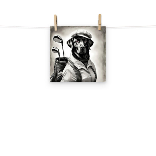 Poster-Labrador Retriever Golfer V11