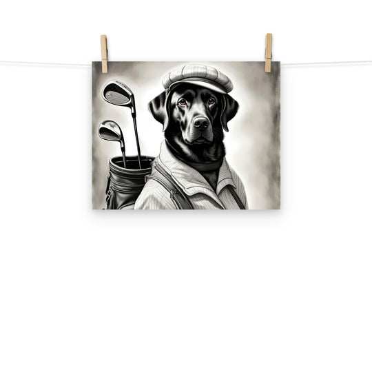 Poster-Labrador Retriever Golfer V11