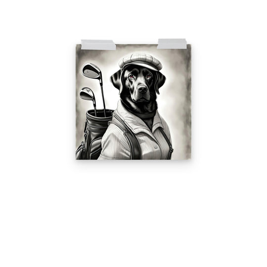 Poster-Labrador Retriever Golfer V11