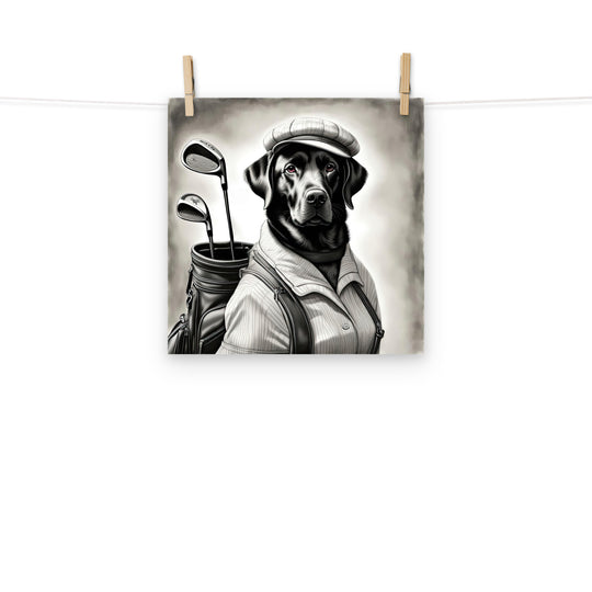 Poster-Labrador Retriever Golfer V11