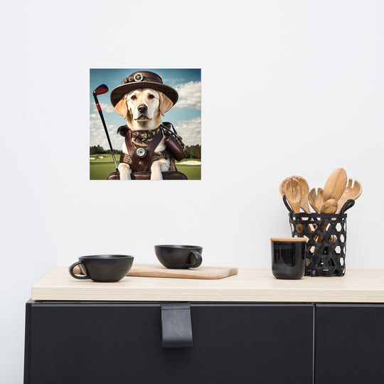 Poster-Labrador Retriever Golfer V20