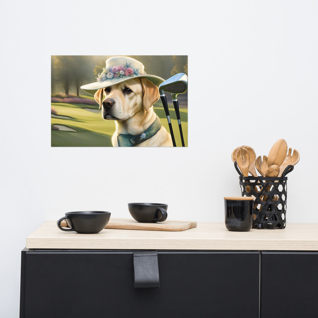 Poster-Labrador Retriever Golfer V5