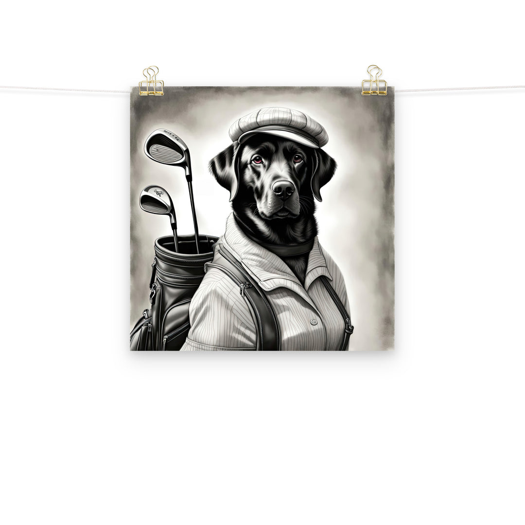 Poster-Labrador Retriever Golfer V11