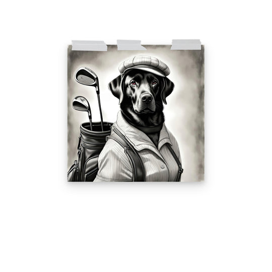 Poster-Labrador Retriever Golfer V11